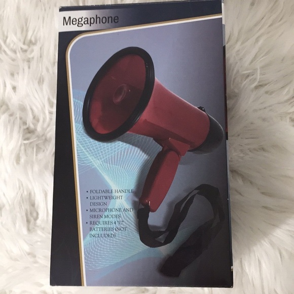 RED MEGAPHONE Microphone and Siren Modes - Picture 2 of 3